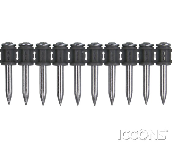 PA TOOL DRIVE PINS CONCRETE - STEEL 8MM HEAD X 27MM COLLATED